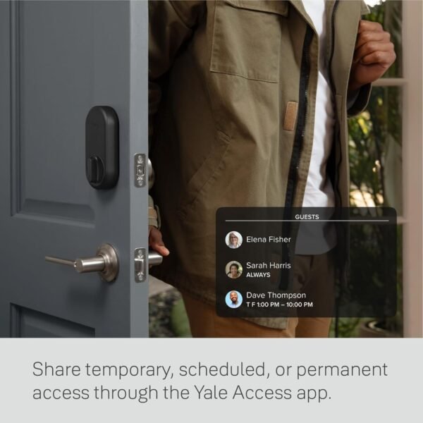 Yale Approach Smart Wi-Fi Deadbolt Retrofit Smart Lock, Unlimited Virtual Keys, App Remote Control - Image 3