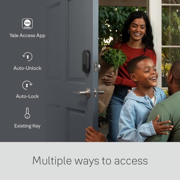 Yale Approach Smart Wi-Fi Deadbolt Retrofit Smart Lock, Unlimited Virtual Keys, App Remote Control - Image 4